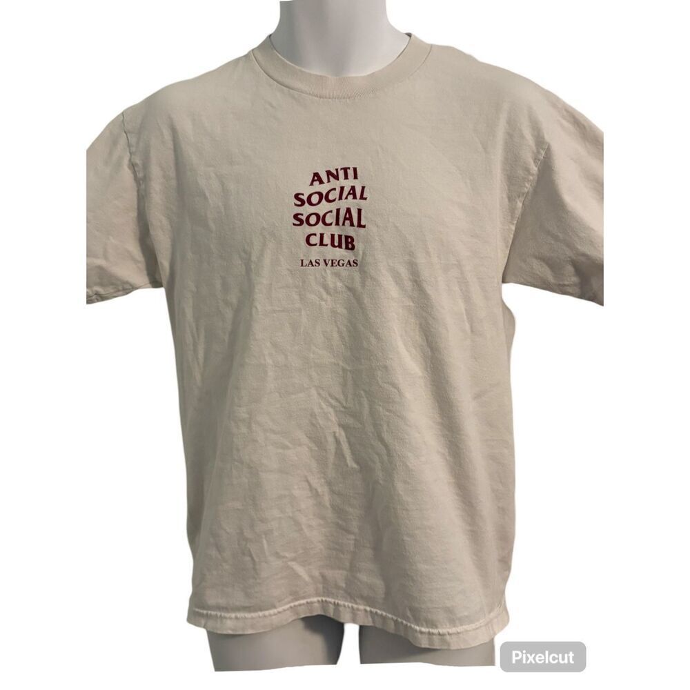 Anti Social Club Las Vegas White T-Shirt. Size Medium - Picture 1 of 5